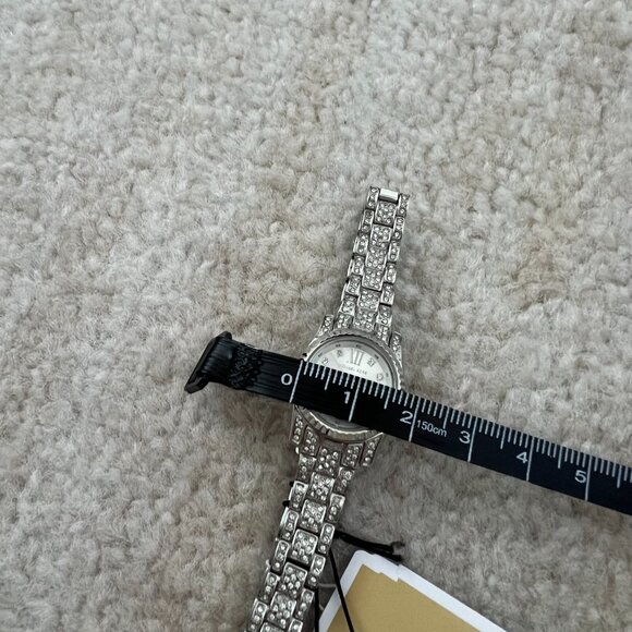 NWT Michael Kors Mini Lexington Pave Silver Tone Ladies Watch - Picture 4 of 6